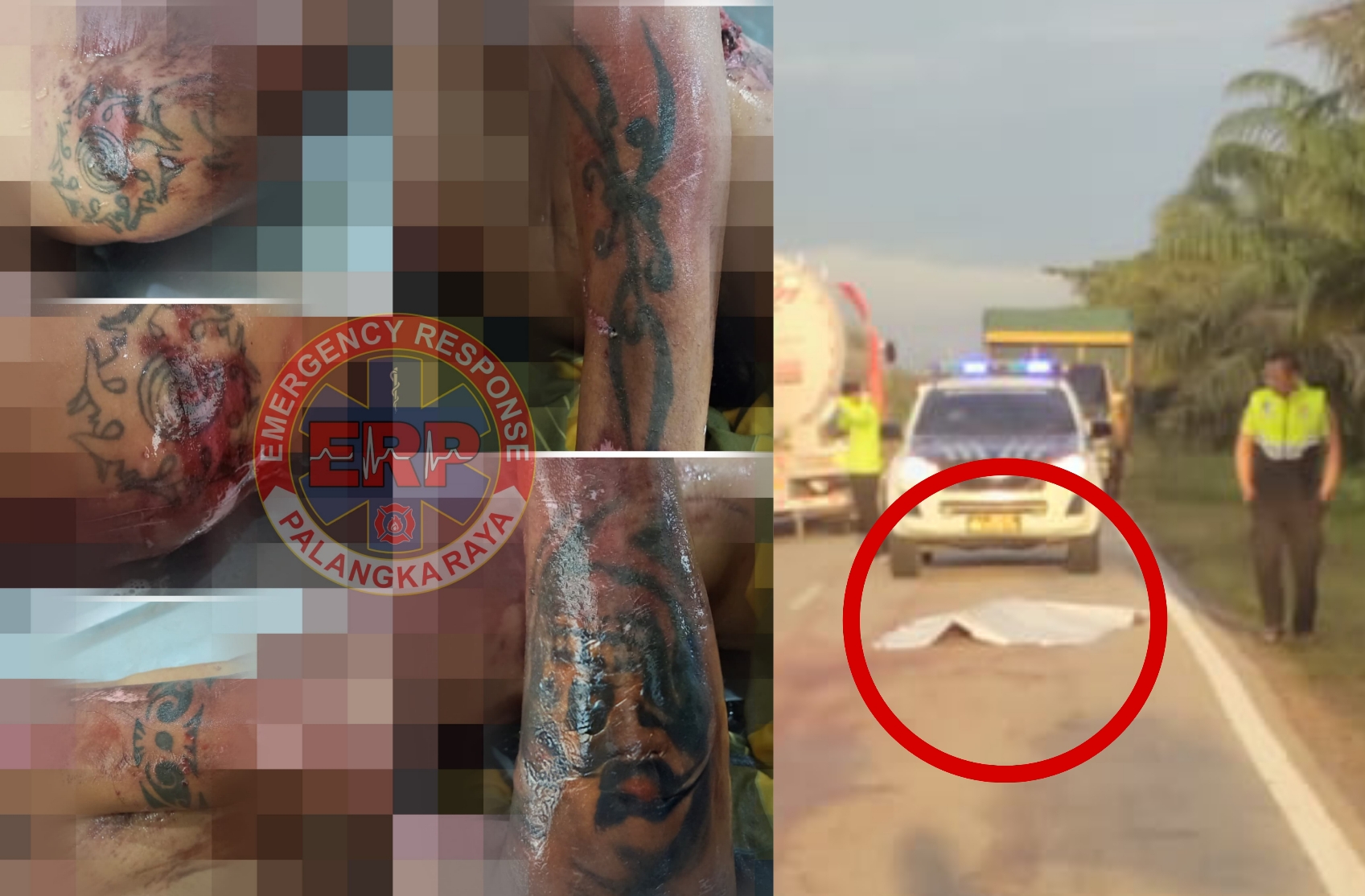Tato menjadi petunjuk jenazah pria tanpa identitas.ERP