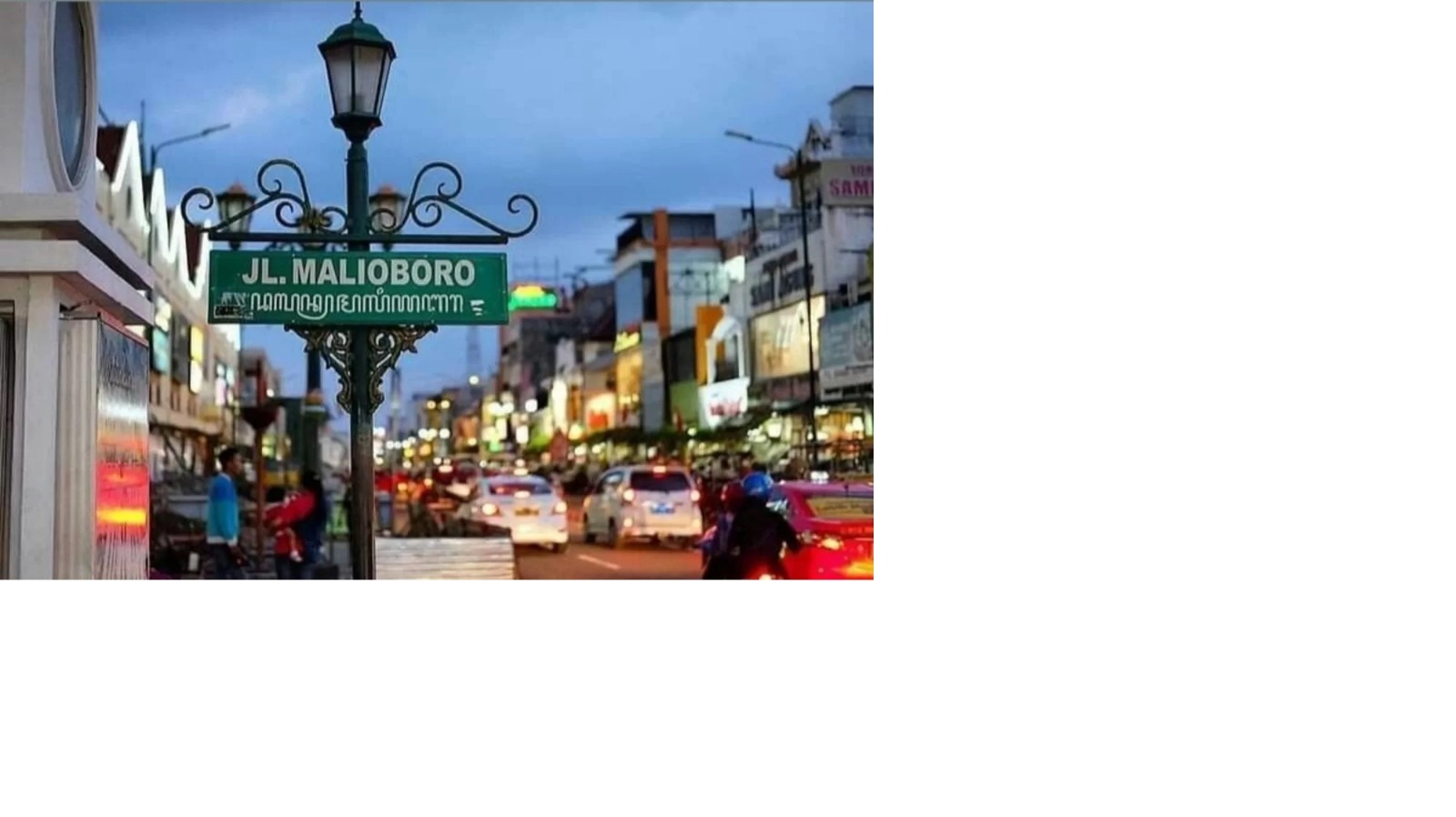 Kawasan Malioboro mulai tahun ini akan dijadikan kawasan pedestrian penuh oleh Pemda DIY. (Pinterest/ Rahmawati Umasugi)