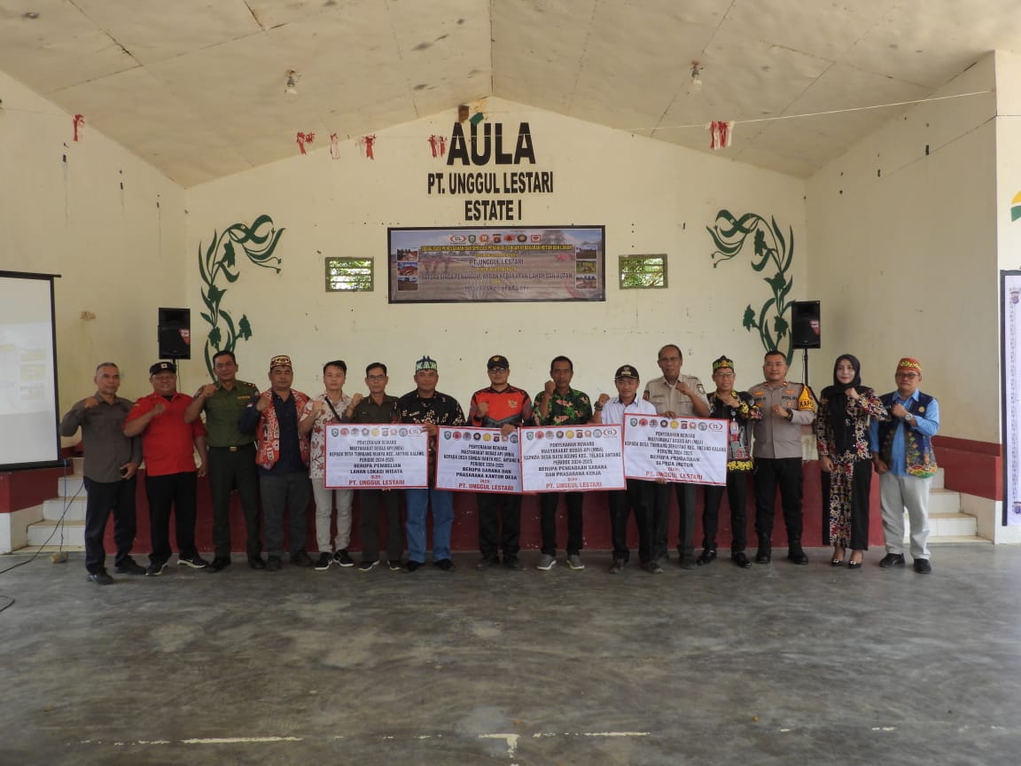 PT Unggul Lestari menggelar kegiatan sosialisasi, apel siaga, serta pelatihan penanggulangan Karhutla di wilayah utara Kabupaten Kotim, Kamis (5/2/2026).HUMAS