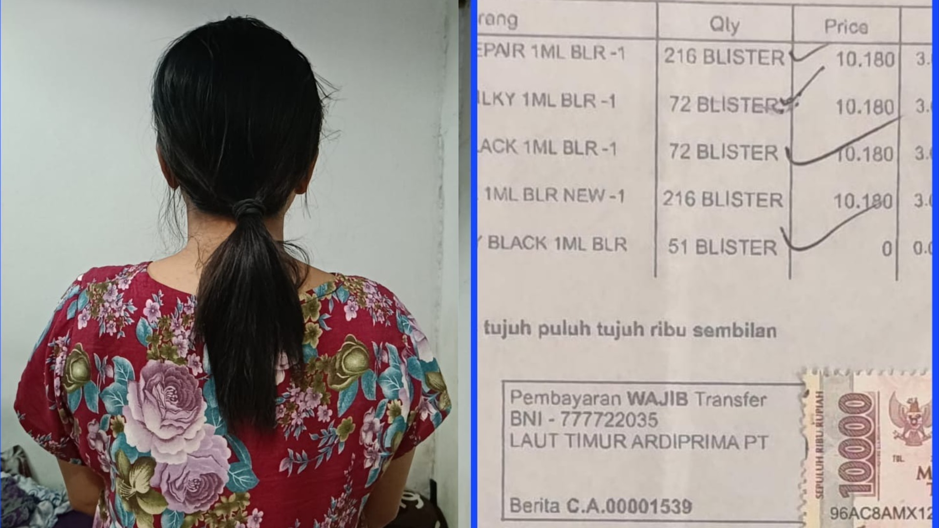 Pelaku penggelapan dana.HUMAS