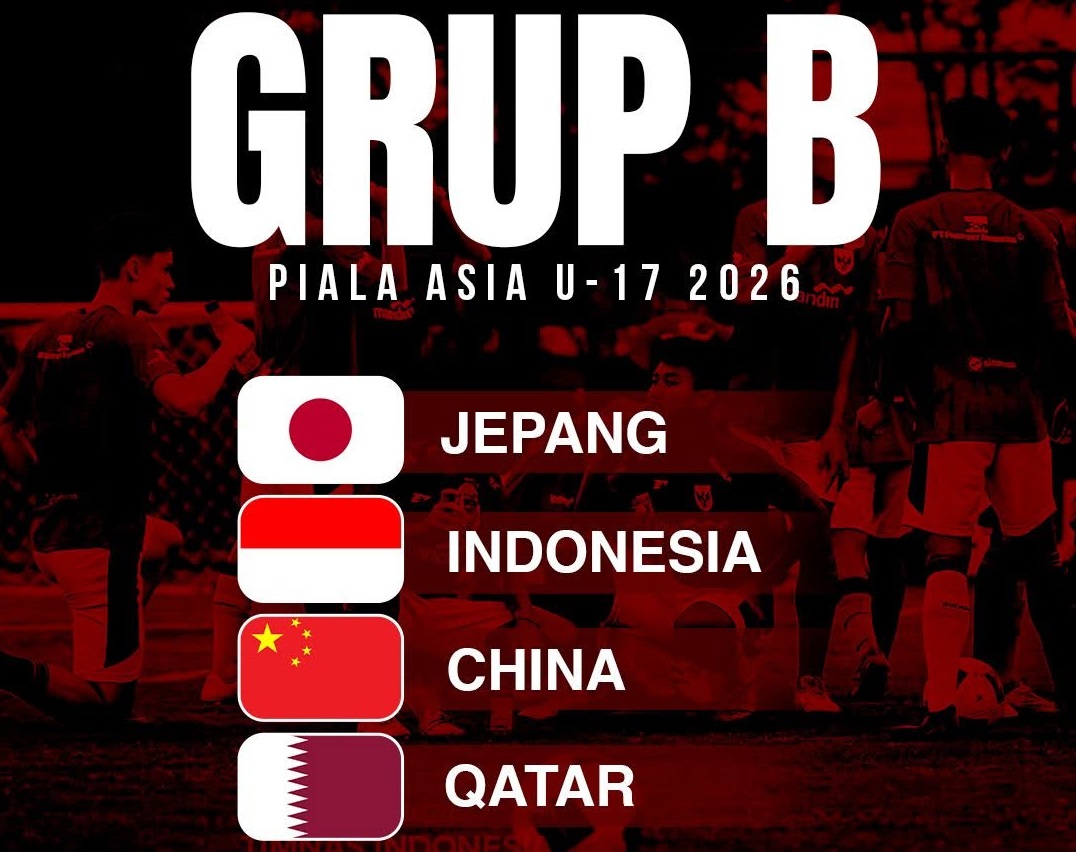 Timnas Indonesia U-17 tergabung di Grup B Piala Asia U-17 2026 yang akan digelar di Arab Saudi, 7-24 Mei 2026. (Sumber: Instagram @ebolasports.id)