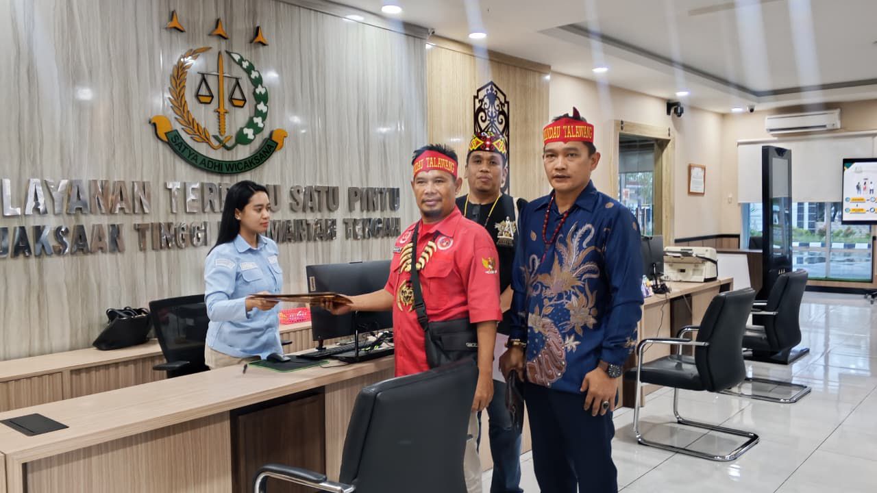 Organisasi Adat Tantara Lawung Adat Mandau Talawang melaporkan Ketua DPRD Kotim.IST