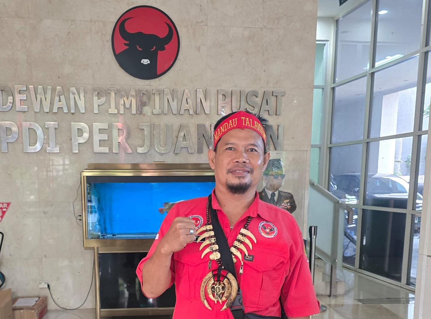 Wanto, Korlap aksi berada di kantor DPP PDI Perjuangan Jakarta. DOK PRIBADI