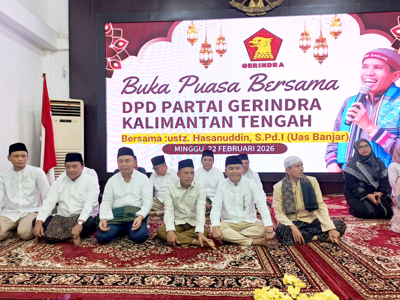 Suasana bukber Gerindra Kalteng di Palangka Raya. IST