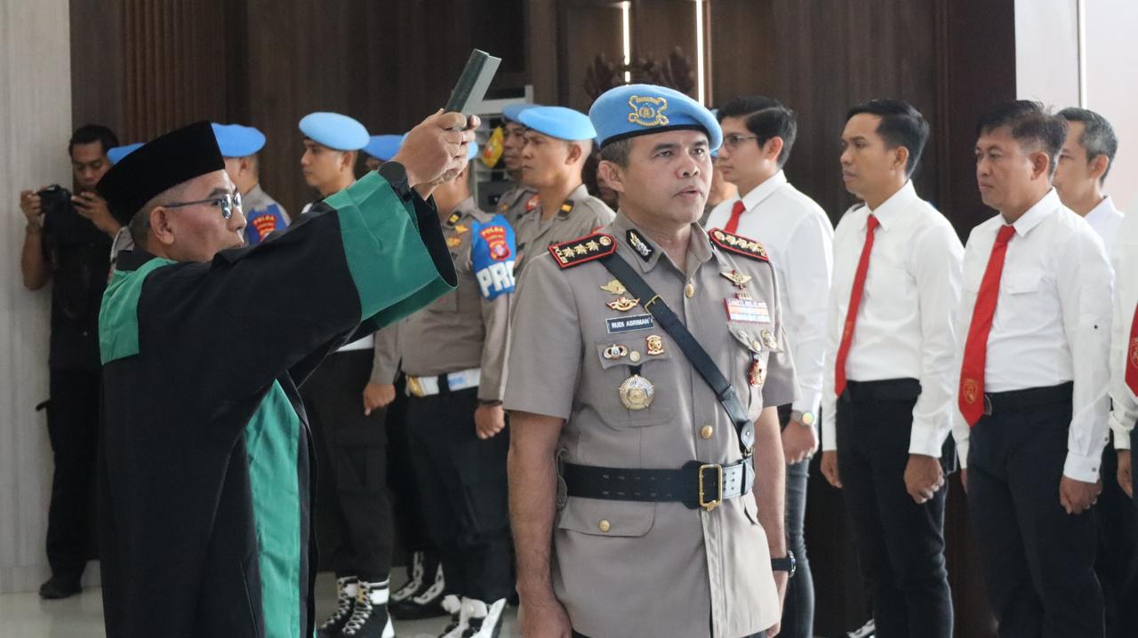 Kombes Pol Rudi Asriman dilantik jadi Kabidpropam Polda Kalteng.HUMAS