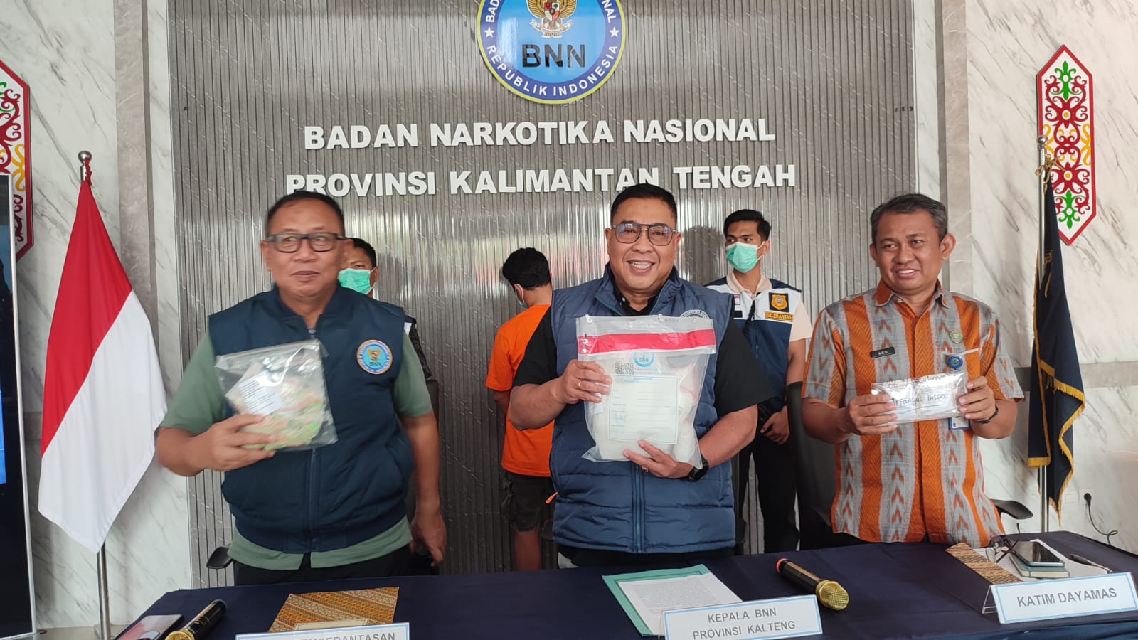 BNN Kalteng rilis tangkapan sabu di Kotim. HUMAS