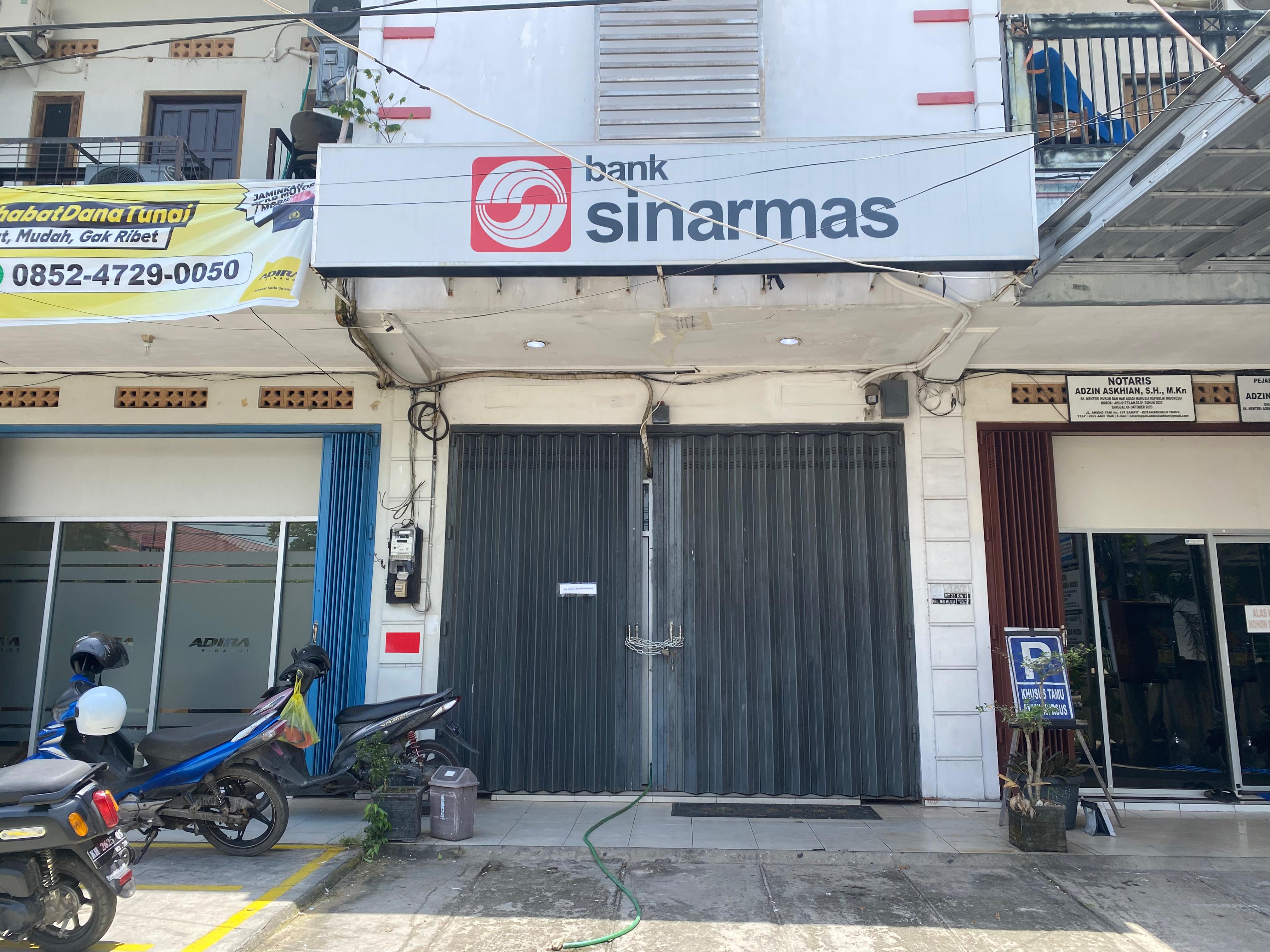 Lokasi ATM Bank Sinarmas di Sampit yang dijebol perampok. MIFTAH/KALTENGPOS.JAWAPOS.COM