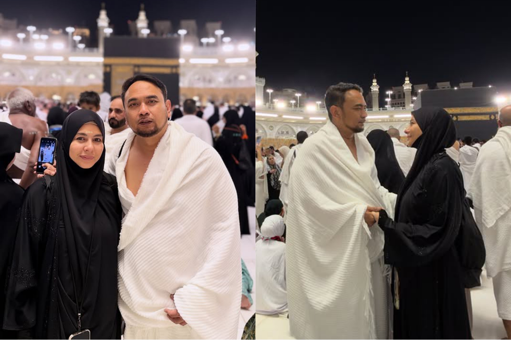 Meisya Siregar dan Bebi Romeo saat menunaikan ibadah umrah.