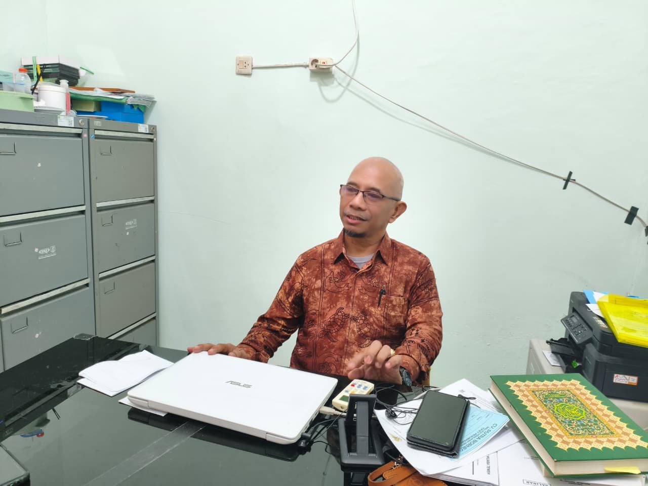 Kepala Seksi Penyelenggara Haji dan Umrah, Kemenag Barito Utara, H. Alpiansah. RENO SAPUTRA/KALTENG POS