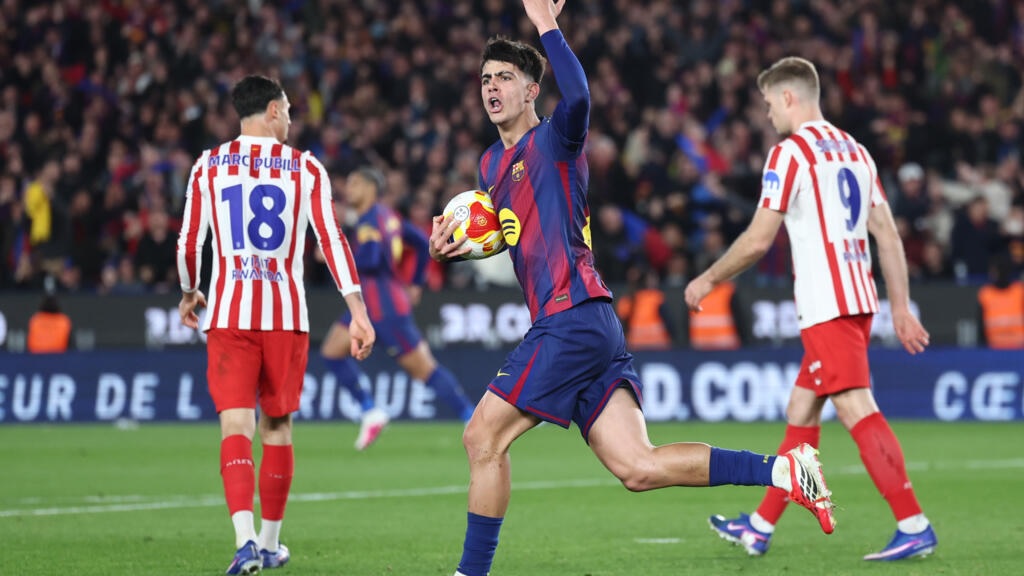 Talenta muda milik Barcelona, Marc Bernal, mencetak dua gol saat timnya mengalahkan Atletico Madrid, meski akhirnya tersingkir di semifinal Copa del Rey secara agregat. (Sumber: &copy; Josep LAGO / AFP)
