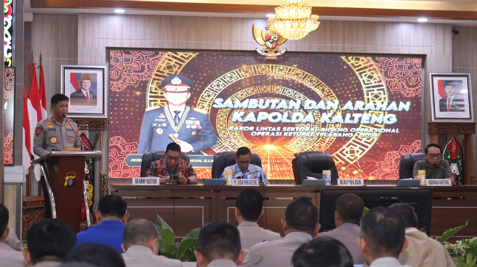 Rapat Koordinasi (Rakor) lintas sektoral di Aula Arya Dharma. HUMAS   