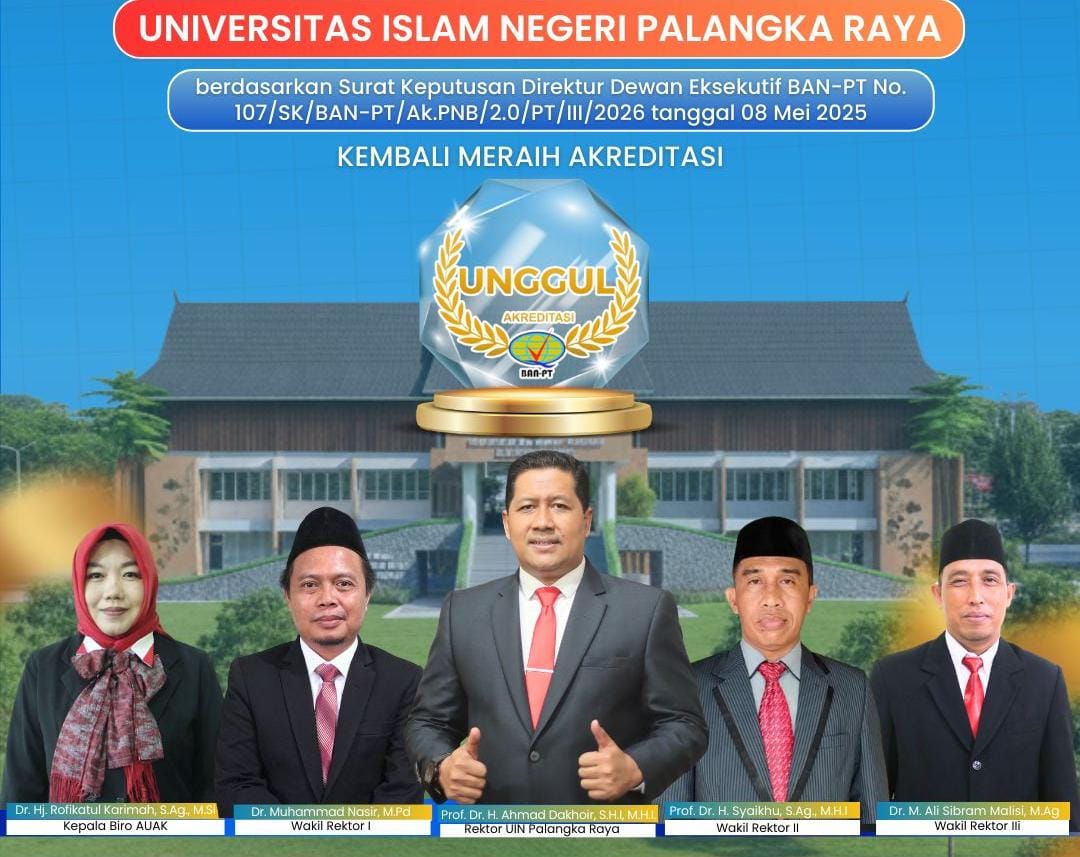 UIN Palangka Raya berakreditasi unggul.