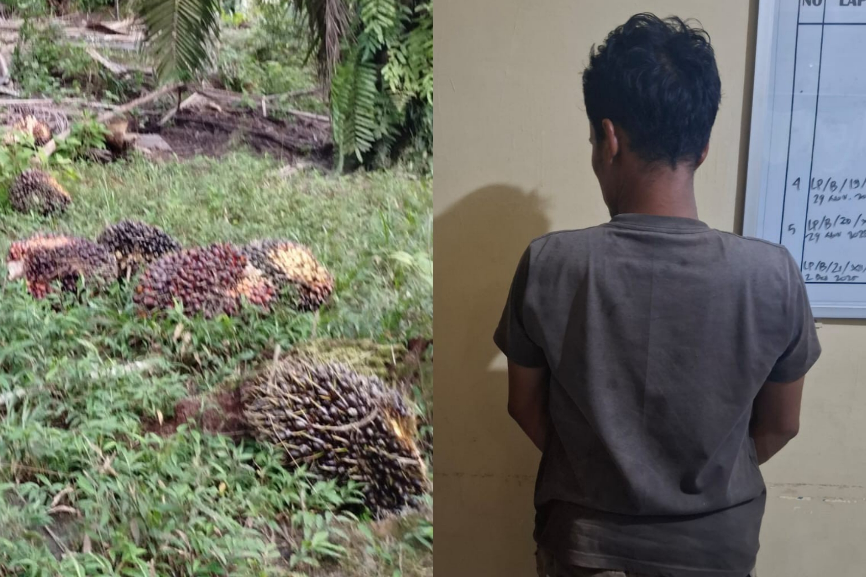 Pelaku dan barang bukti.HUMAS