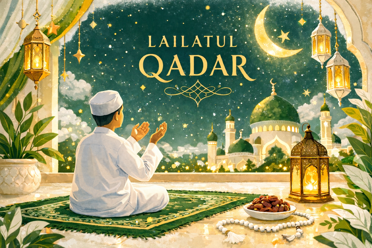 Ilustrasi lailatul qadar.