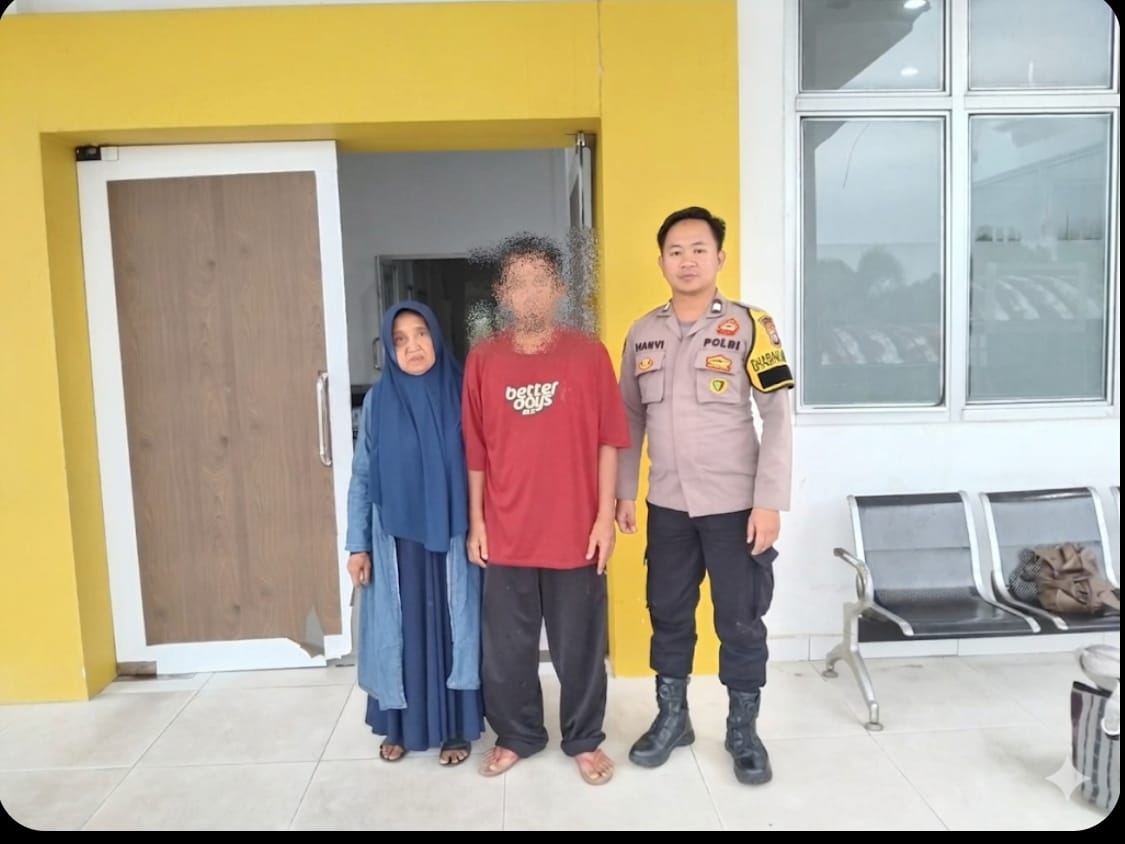 Terduga pelaku KDRT (Tengah). HUMAS