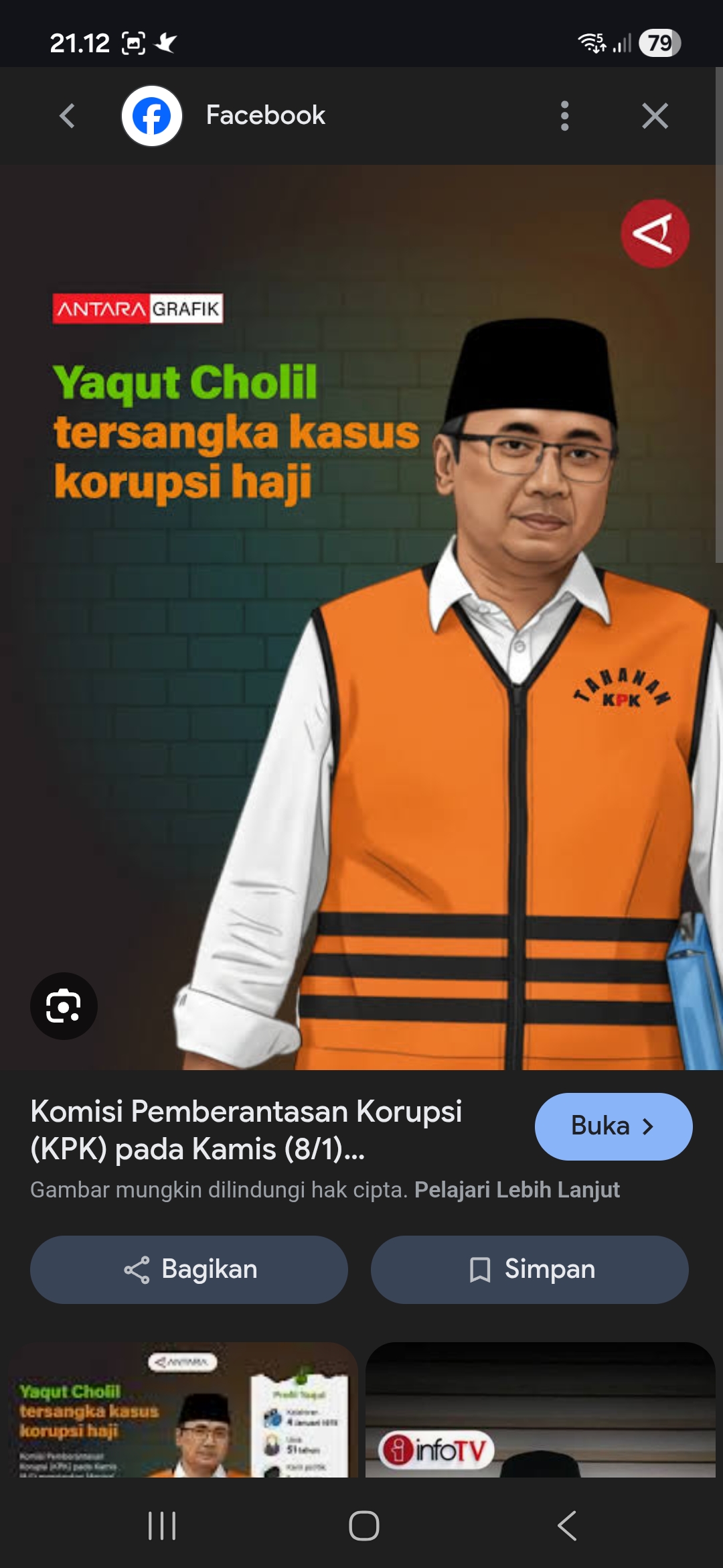 Eks Menag ditahan KPK.ANTARA