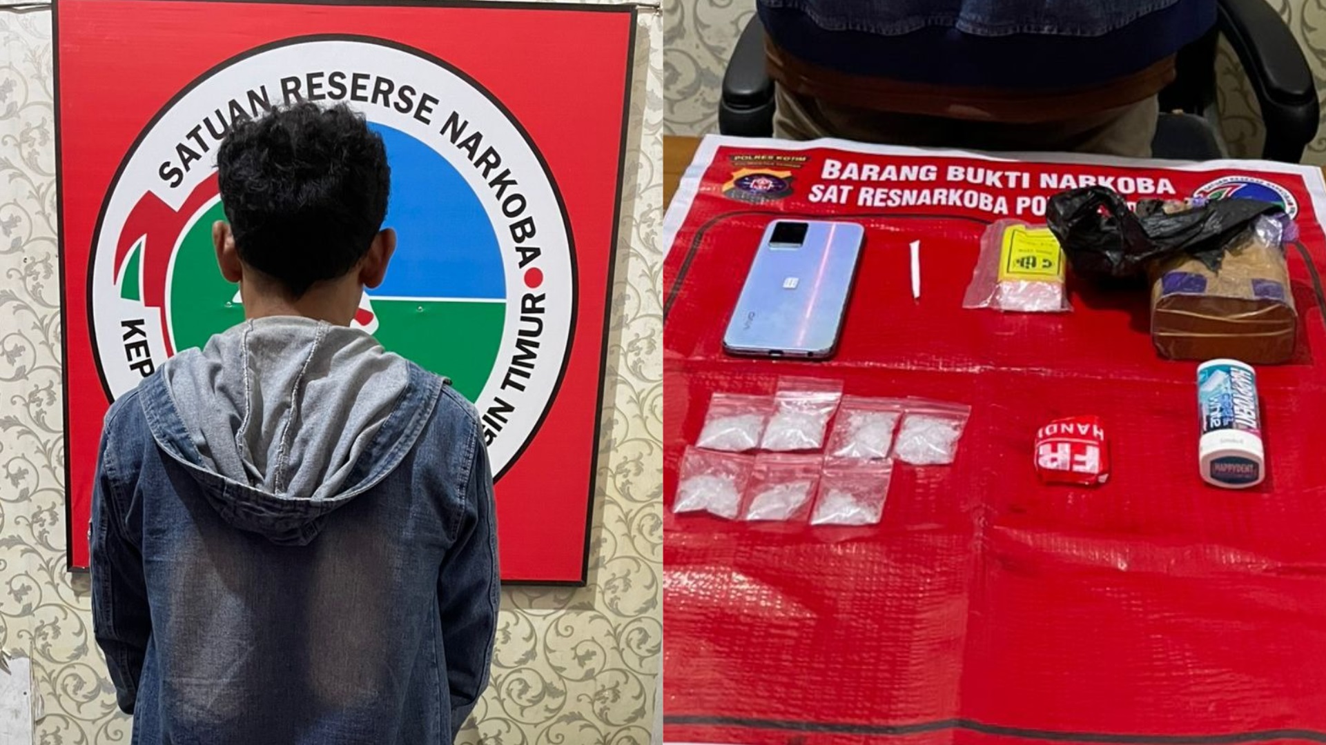 Pelaku dan barang bukti. HUMAS