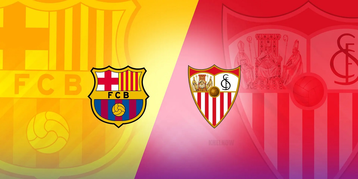 Barcelona bersiap menghadapi Sevilla di Stadion Spotify Camp Nou dalam lanjutan La Liga 2025/2026, Minggu (15/3) malam WIB. (Sumber: khelnow.com)