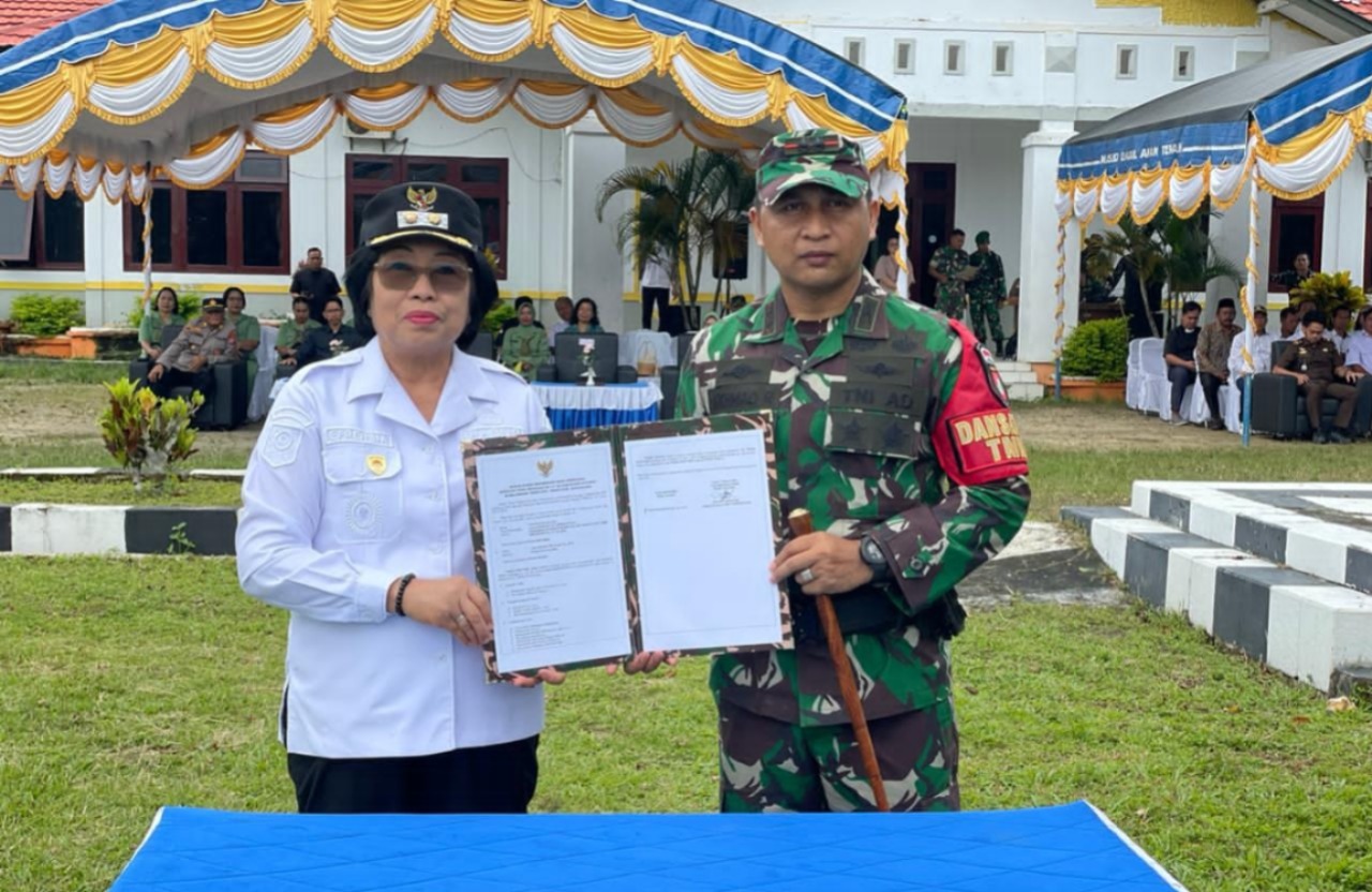 Program TMMD Imbangan ke-127 Kodim 1018/Gunung Mas resmi ditutup usai rampung 100 persen. PENDAM