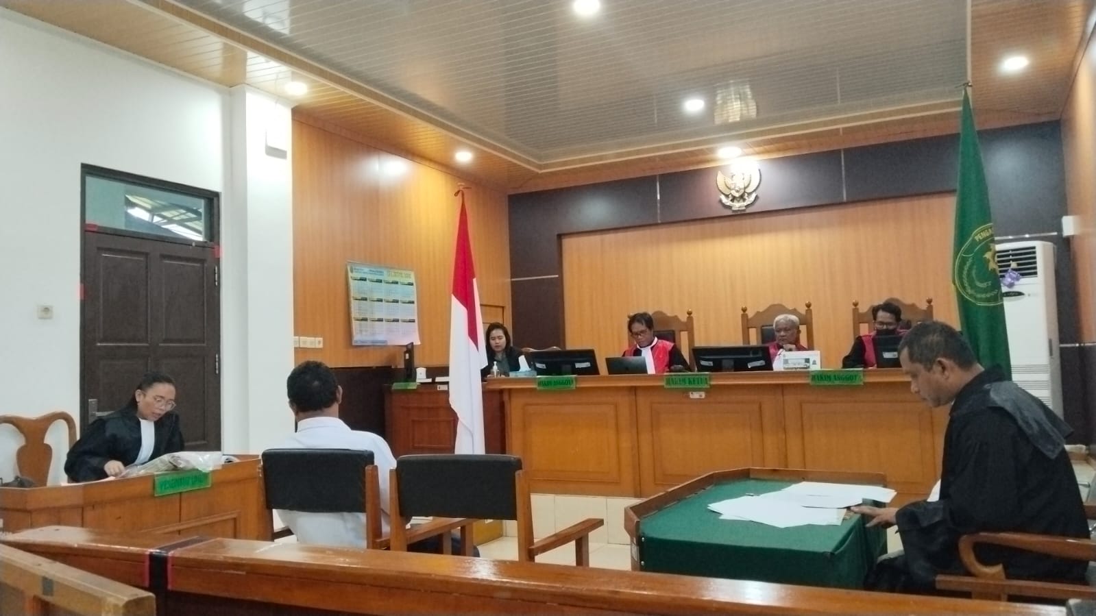 Agus Noor Riyadi, eks polisi menjalani sidang. AGUS JAYA/KALTENG POS