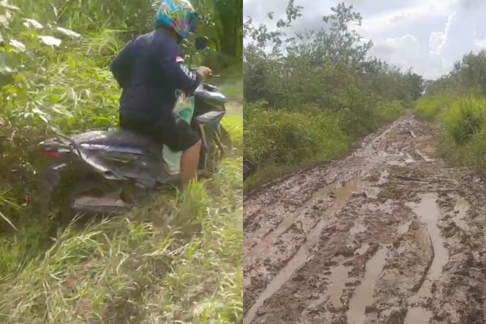 Kondisi jalan ruas Jalan Lupak-Terusan. WARGA