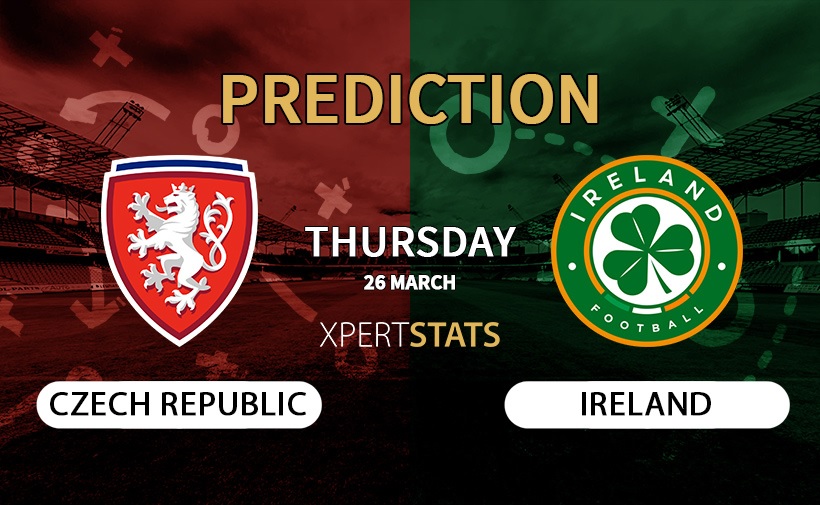Timnas Ceko bersiap menyambut Timnas Irlandia di Stadion Fortuna Arena dalam lanjutan Kualifikasi Piala Dunia 2026 zona Eropa, Jumat (27/3/2026) dini hari WIB. (Sumber: predictions.xpertstats.com)