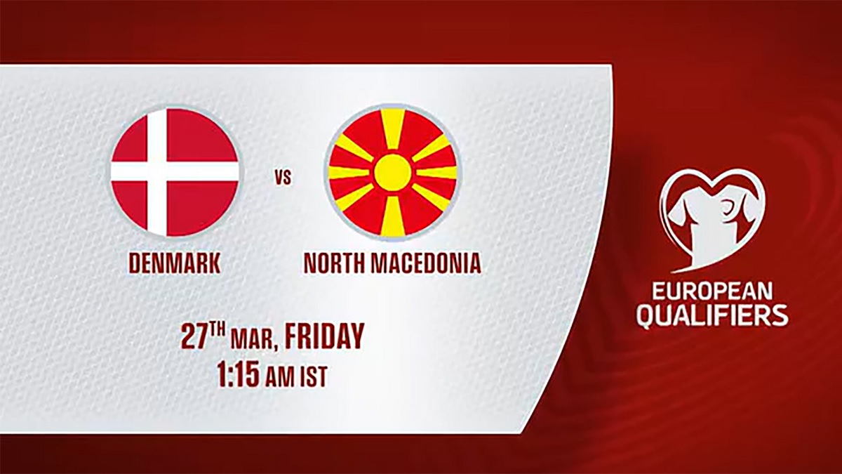 Timnas Denmark bersiap menyambut Timnas Makedonia Utara di Parken Stadium dalam lanjutan Kualifikasi Piala Dunia 2026 Zona Eropa, Jumat (27/3/2026) dini hari WIB. (Sumber: sonyliv.com) 
