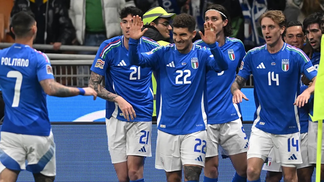 Timnas Italia bersiap menghadapi Irlandia Utara dalam laga playoff zona UEFA untuk memperebutkan tiket ke Piala Dunia 2026, Jumat (27/3/2026) dini hari WIB. (Sumber: IMAGO/Buzzi)