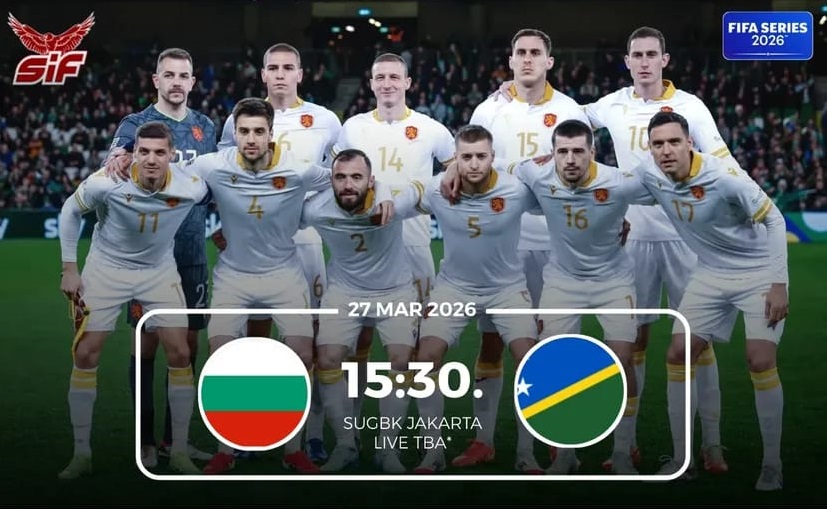 Timnas Kepulauan Salomon bersiap menantang Timnas Bulgaria di SUGBK, Jakarta, dalam laga FIFA Series 2026, Jumat (27/3/2026) sore WIB. (Sumber: Instagram@garudafansbook_)  