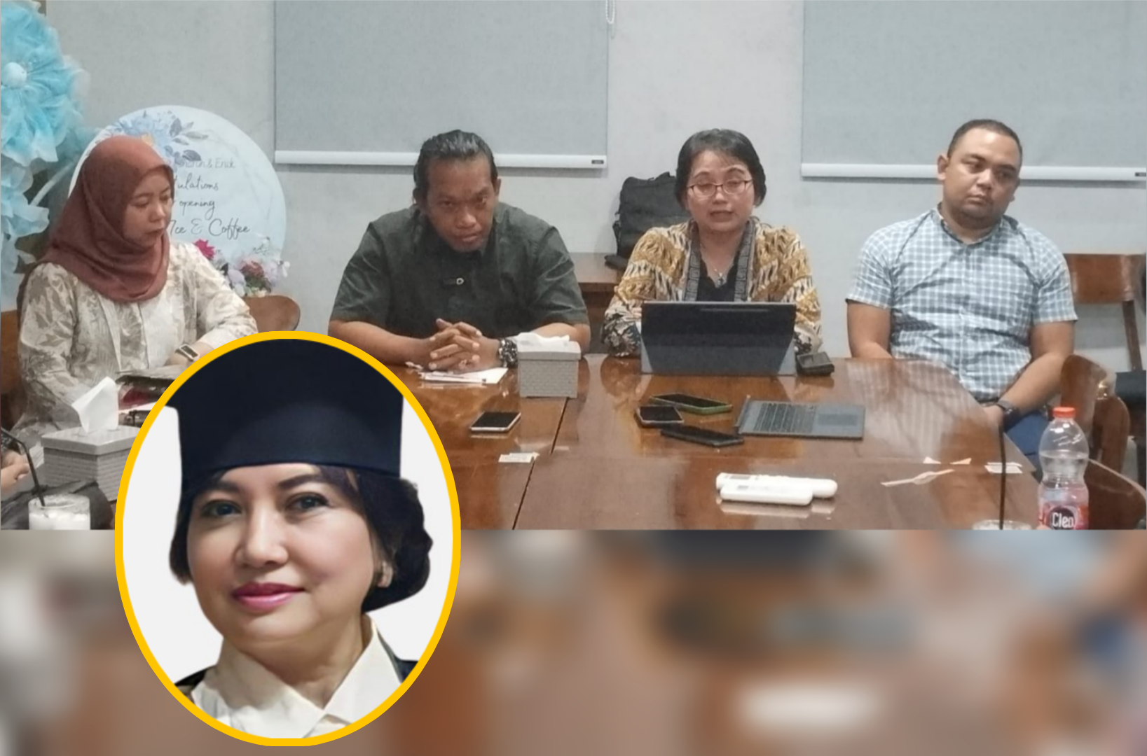 Tim penasehat hukum dari Prof Yetri Ludang saat menggelar konferensi pers. AGUS JAYA/KALTENG POS