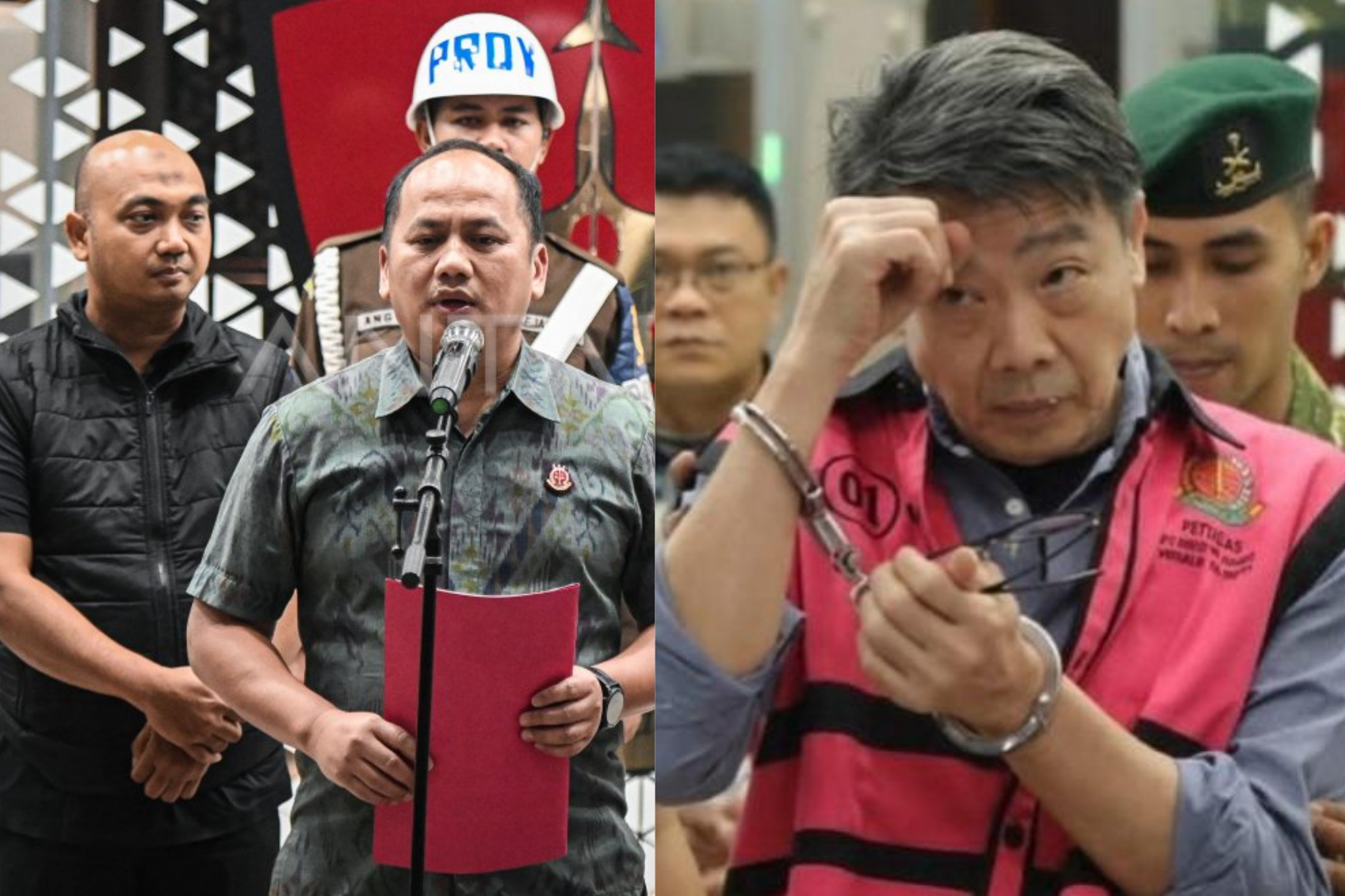Direktur Penyidikan Jampidsus, Syarief Sulaeman Nahdi, dalam jumpa pers Sabtu (28/3/2026). ANTARA