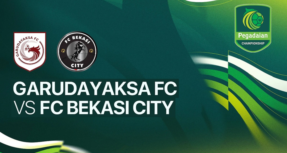 Garudayaksa FC akan menjajal kekuatan Bekasi City di Stadion Pakansari, Cibinong dalam lanjutan Pegadaian Championship 2025/2026, Minggu (29/3/2026) sore WIB. (Sumber: Vidio.com) 