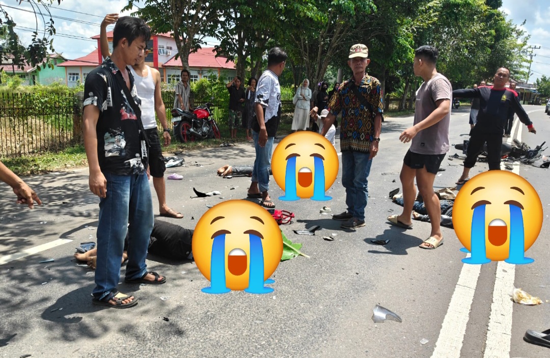 Situasi lokasi kecelakaan di Jalan Pemuda.POLRES