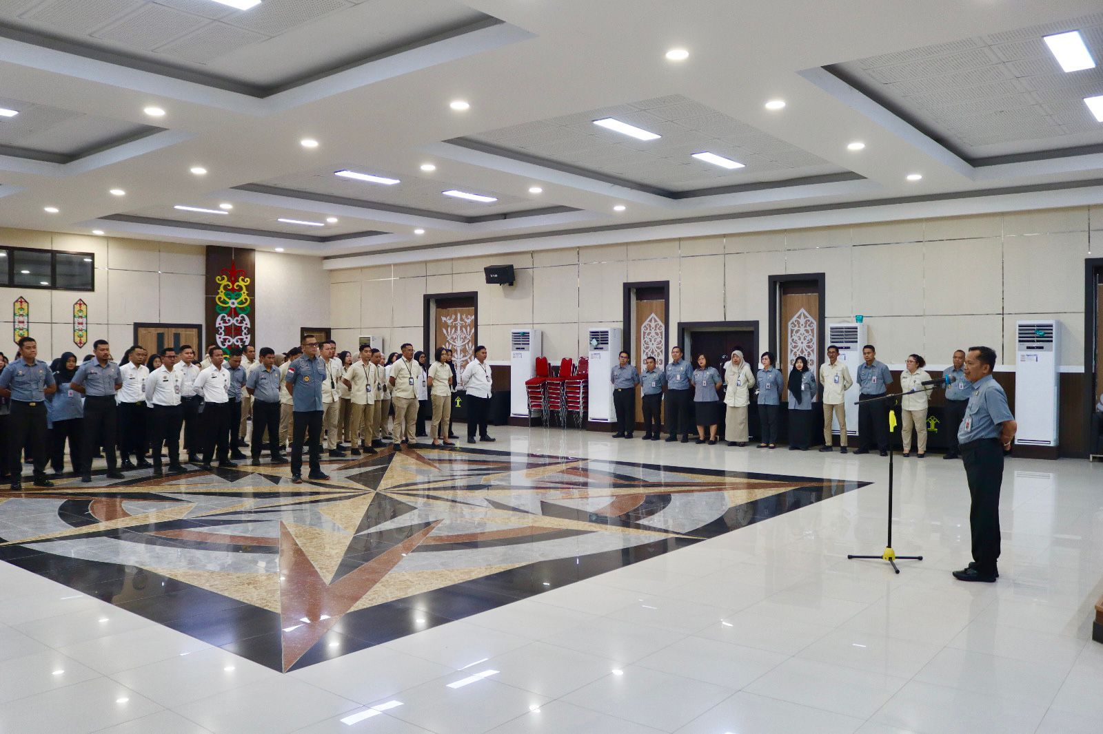 Pegawai Kemenkum Kalteng dan Kemenham apel bersama.HUMAS