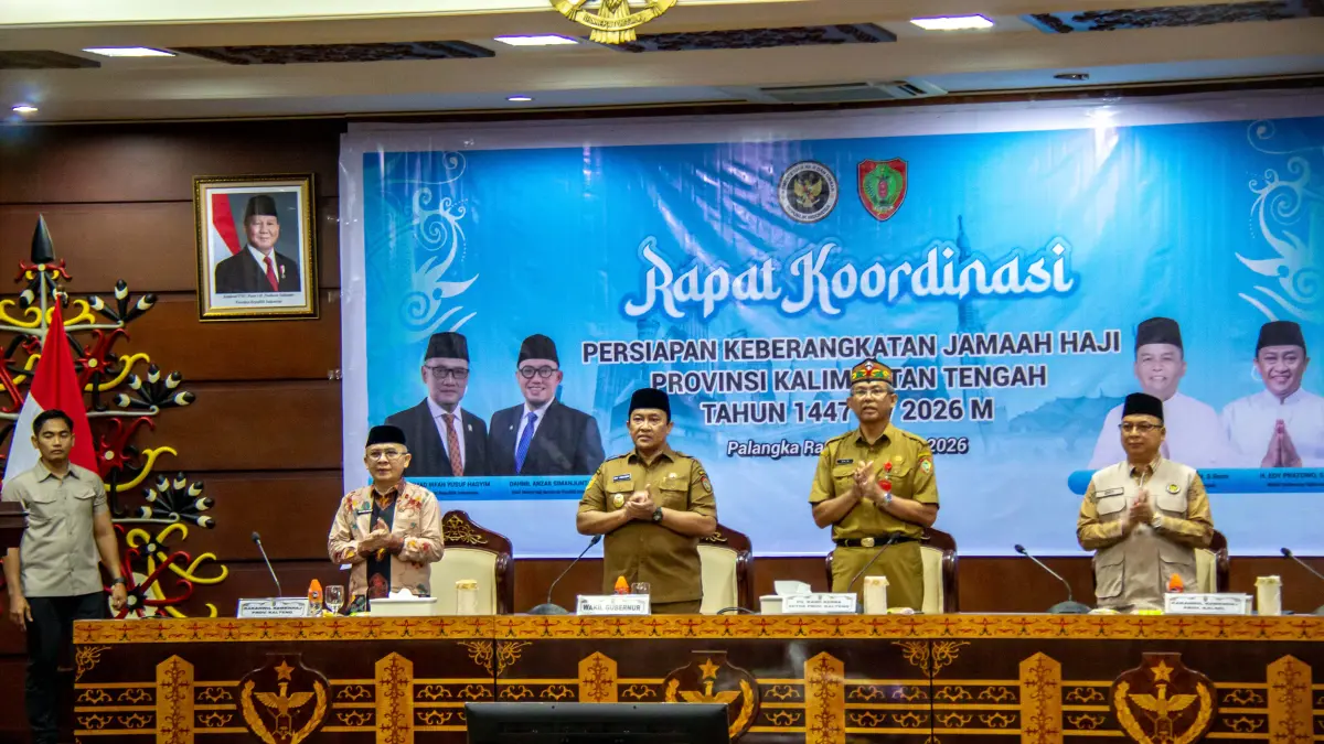 Wagub Kalteng H Edy Pratowo menghadiri rapat koordinasi persiapan ibadah haji 1447 hijriah/2026 masehi.ARIEF PRATHAMA/KALTENG POS