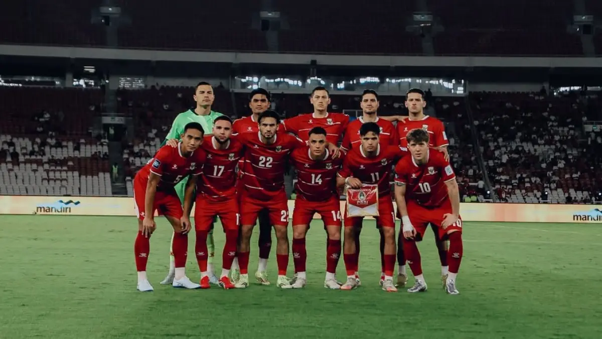 Starting XI Timnas Indonesia yang diturunkan melawan Bulgaria pada final FIFA Series 2026, Senin (30/3/2026) malam WIB. (Sumber: Instagram@rizkyridhoramadhani)