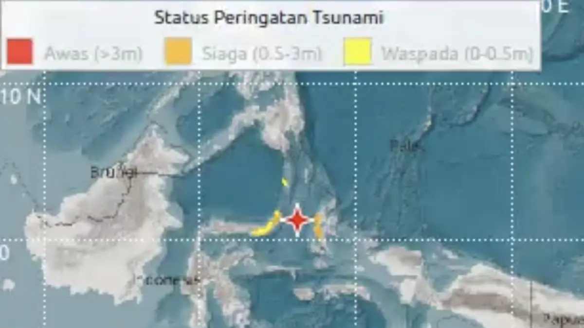 Tsunami di Maluku Utara dan Sulawesi Utara.BMKG