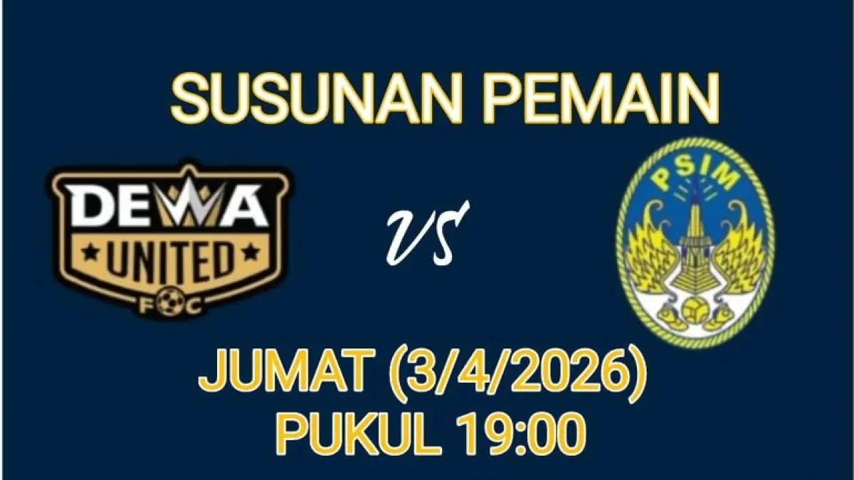 Dewa United bersiap menjajal kekuatan PSIM Yogyakarta di Banten International Stadium dalam laga lanjutan BRI Super League 2025/2026, Jumat (3/4/2026) malam WIB. (Sumber: Instagram@h.kangmaman)