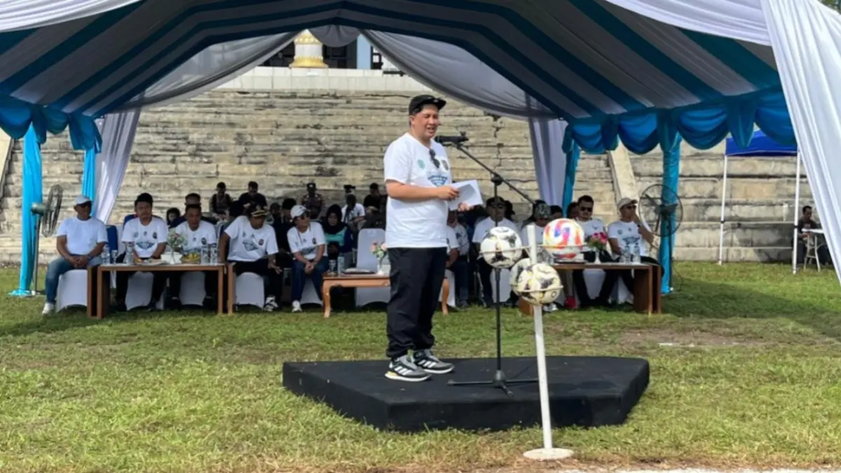Bupati Lamandau, Rizky Aditya Putra membuka Turnamen Bupati Cup VI