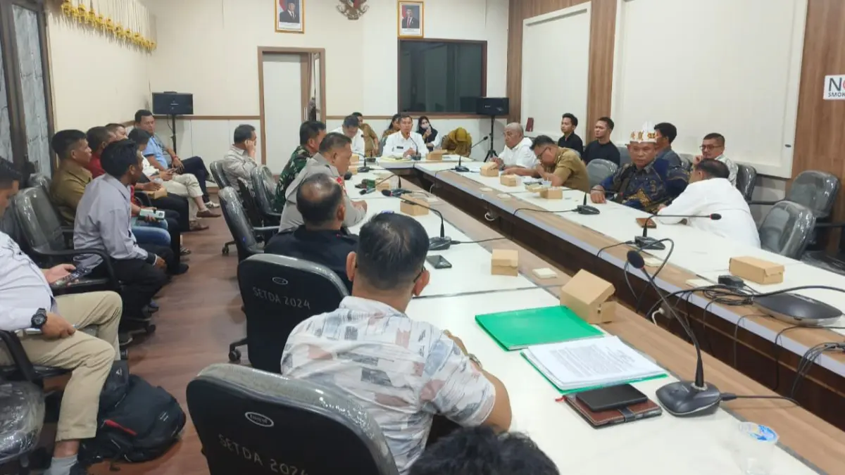 Rapat bersama pihak Gapoktan Bagendang Raya Senin (6/4/2026).HUMAS
