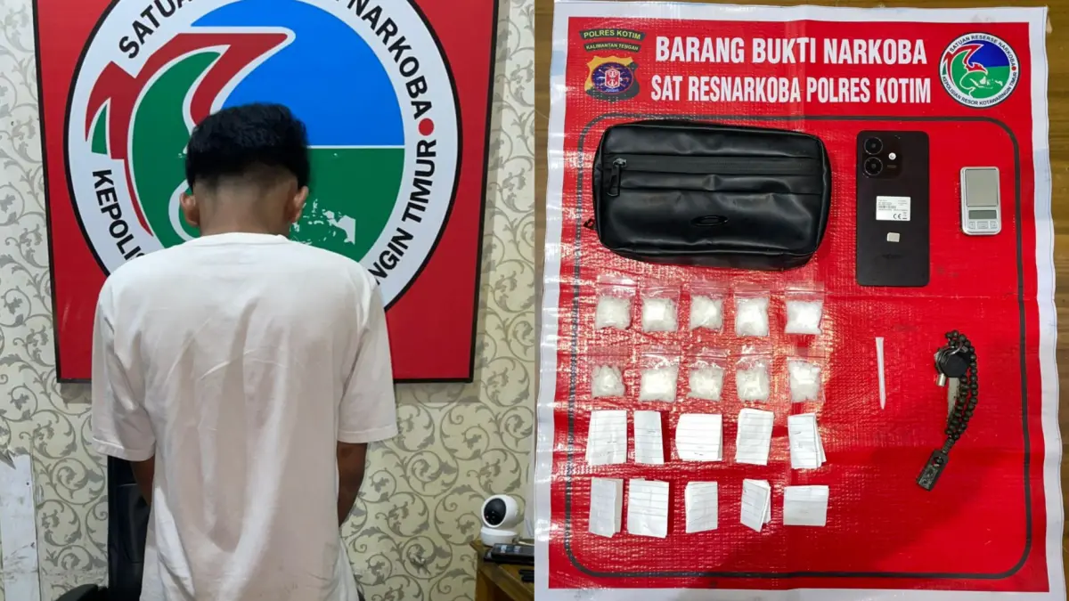 Pengedar dan barang bukti 51 gram sabu.HUMAS