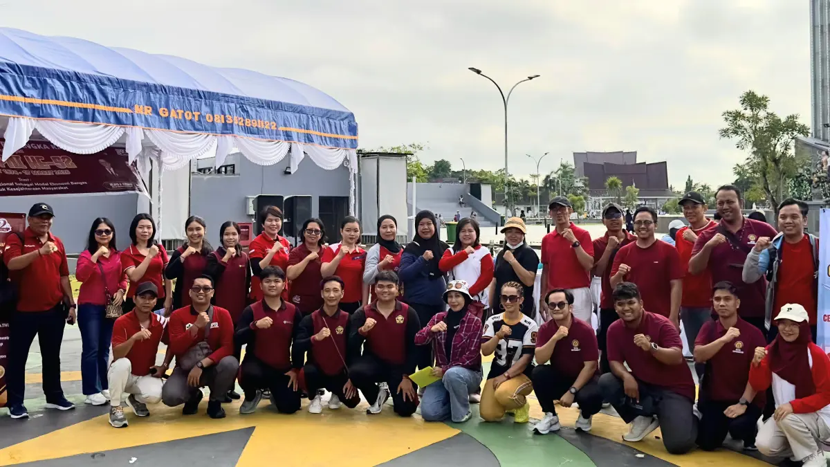 DPD Persatuan Perawat Nasional Indonesia (PPNI) Kota Palangka Raya dalam puncak perayaan HUT ke-52 yang dipusatkan di kawasan Bundaran Talawang.Kamila/Kalteng Pos