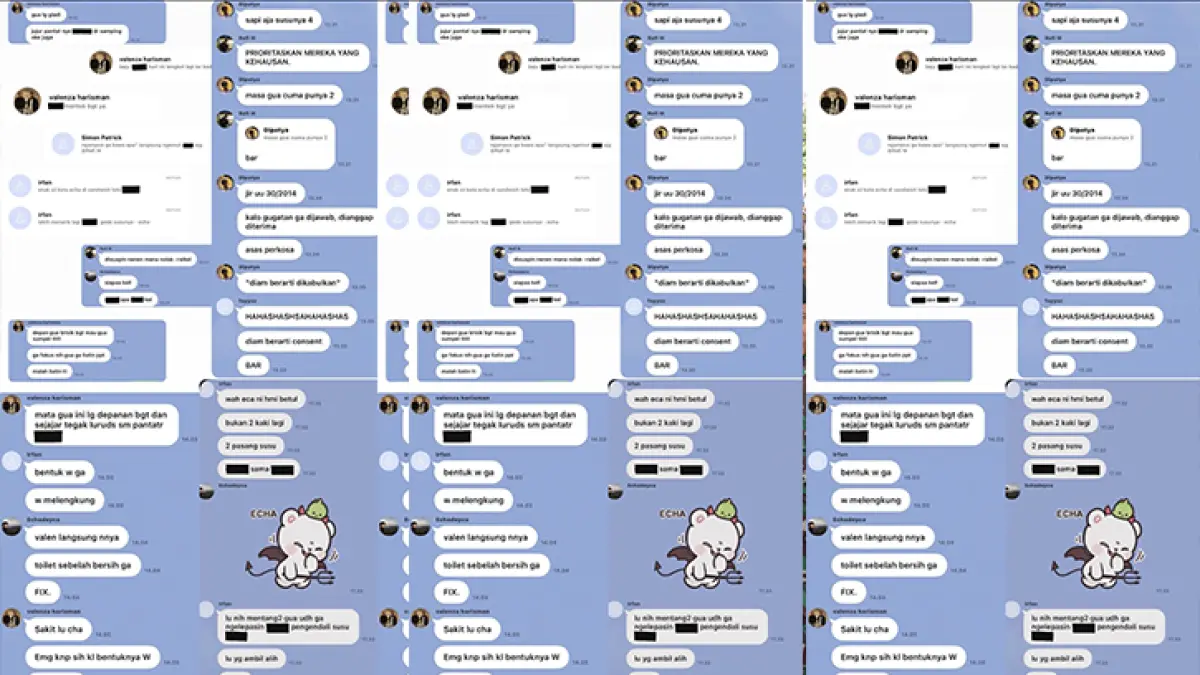 Chat pelecehan FH UI