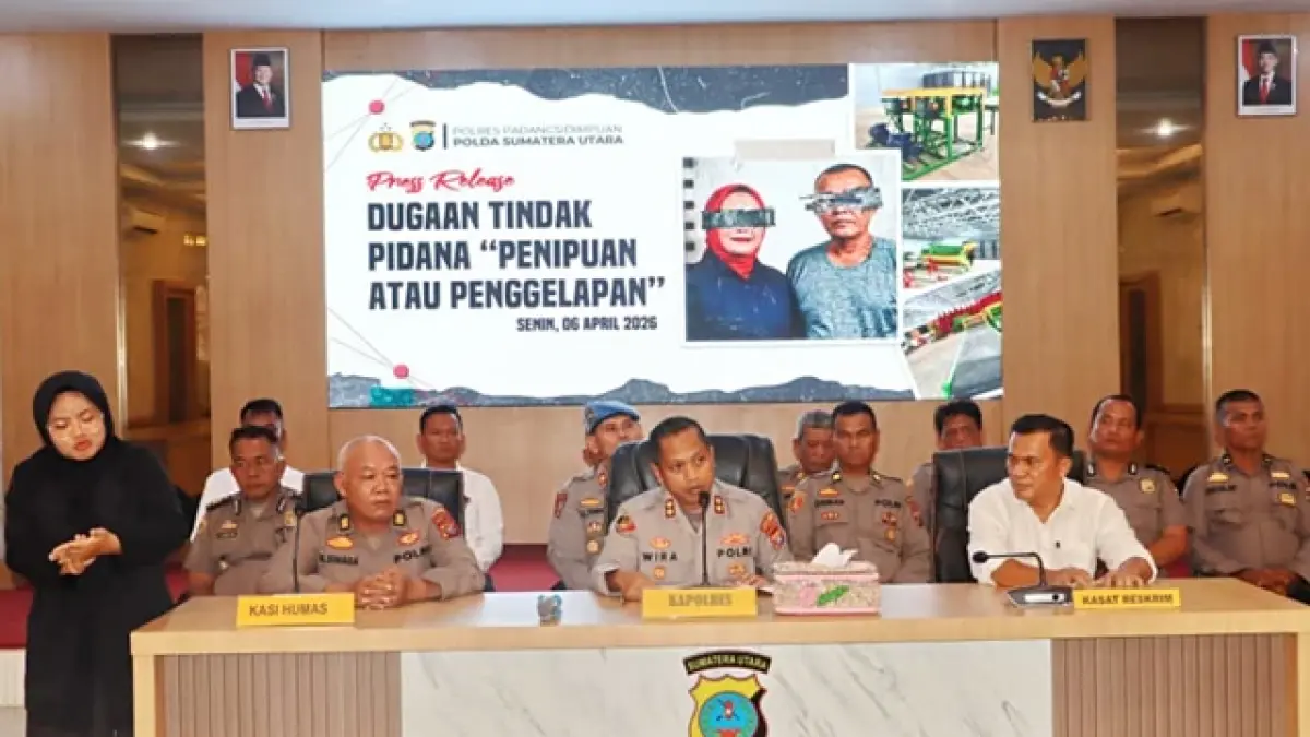 Kapolres Padangsidimpuan, AKBP Wira Prayatna rilis polisi tipu polisi
