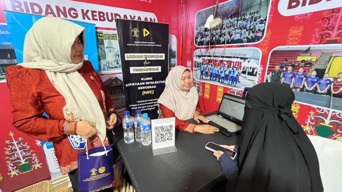 Layanan Kemenkum Kalteng hadir di Kapuas Expo.Humas