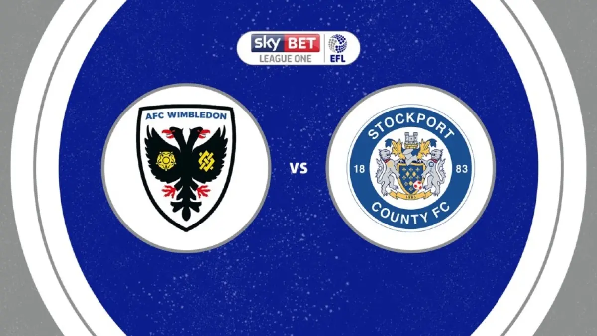 AFC Wimbledon bersiap menjamu Stockport County di Stadion Cherry Red Records pada laga tunda pekan ke-16 EFL League One 2025/2026, Kamis (16/4/2026) dini hari WIB. (Sumber: thesportsdb.com)