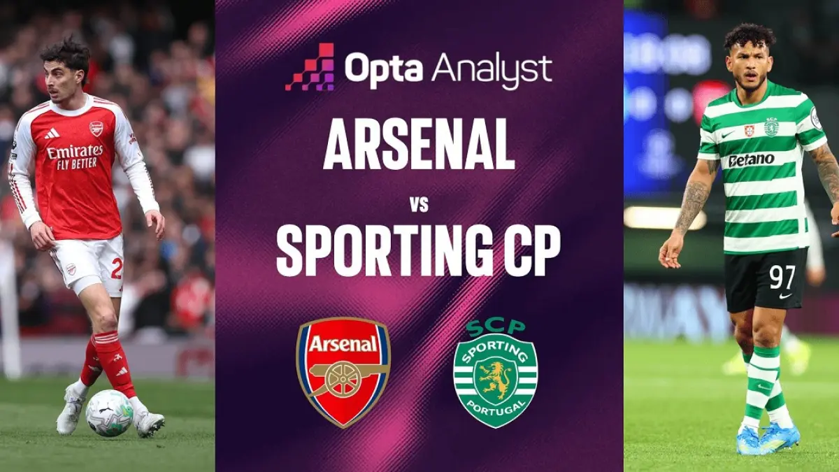 Raksasa Inggris Arsenal bersiap menjamu wakil Portugal Sporting CP di Emirates Stadium pada leg kedua babak perempat final Liga Champions UEFA, Kamis (16/4/2026) dini hari WIB. (Sumber: theanalyst.com)