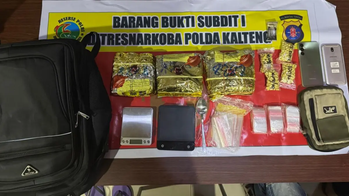 Barang bukti sabu 3 kilogram dan 400 butir ekstasi.Humas