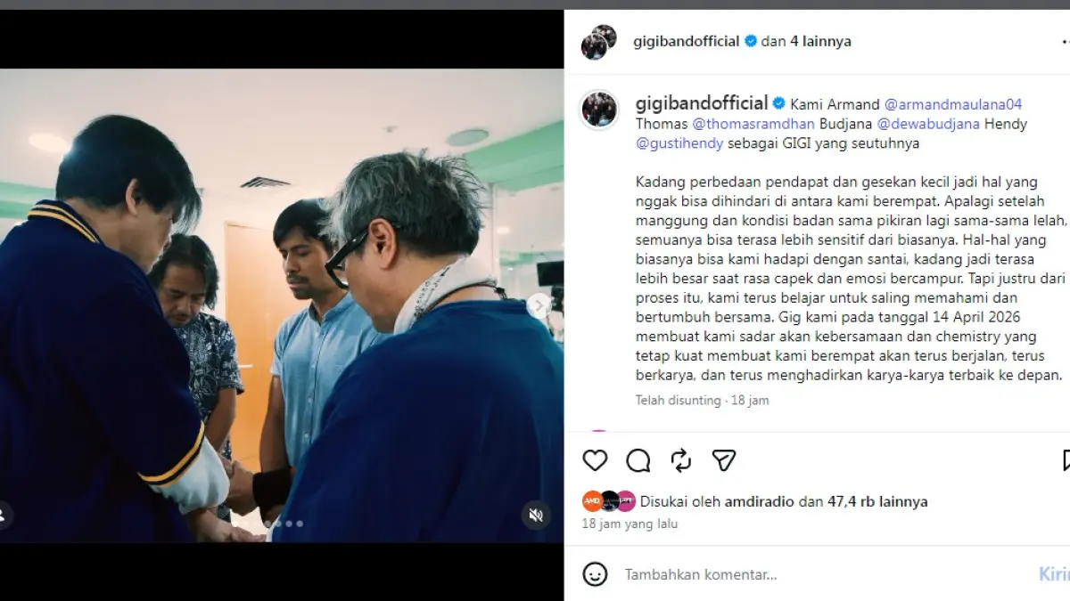 GIGI Band pastikan formasi tetap solid. IG : @gigibandofficial