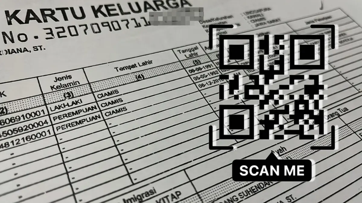 Ilustrasi barcode Kartu Keluarga